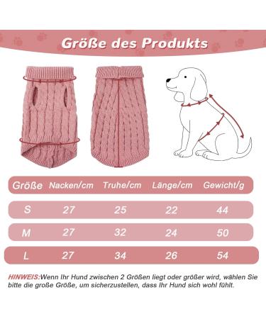 Shop Cozy Pink Dog Sweater | Winter Turtleneck Knitting Sweaters for Small & Medium Dogs & Cats - International Shipping Available - Buy Online on GoSupps.com
