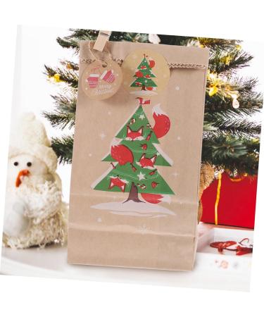 HOLIDYOYO 1 Set Xmas Advent Calendar Bags Xmas Candy Pouch Santa Bags Holiday Party Favor Rope As Shown 18.00X9.00X1.00CM - Buy Online on GoSupps.com