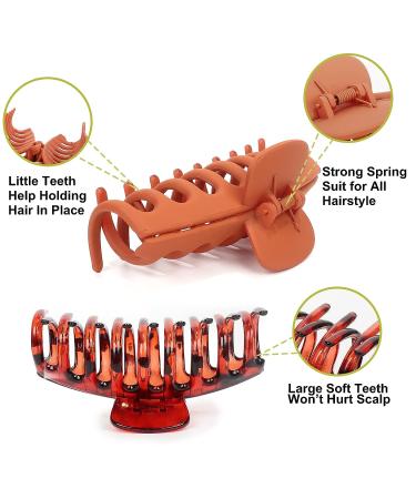 12 PCS Large Non-Slip Matte Hair Claw Clips for Women - Strong Hold Hair Accessories in Trendy Colors by Eathtek - Buy Online on GoSupps.com