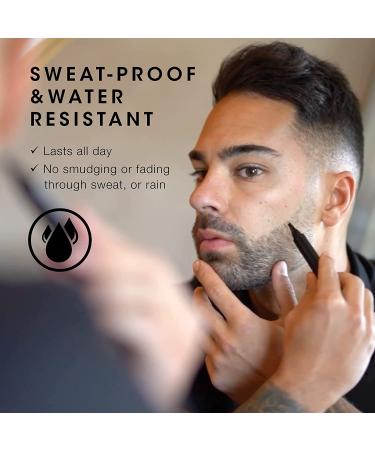 Pacinos Beard Pencil Filler - Waterproof Long Lasting Coverage for Beard, Moustache & Eyebrows - Micro-Fork Tip for Seamless Application (Black) - Buy Online on GoSupps.com