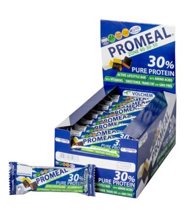 Volchem Promeal 12 Barrette Protein 50 gr. for Diet in Zone 40-30-30