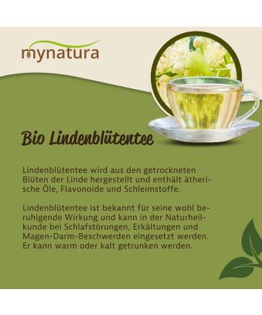  mynatura Mynatura Organic Linden Flower Tea | Linden Flowers | Infusions | Flowers | Herbs | Natural Product | Vegan and Vegetarian | Organic Product (3 x 200 g) - Buy Online on GoSupps.com