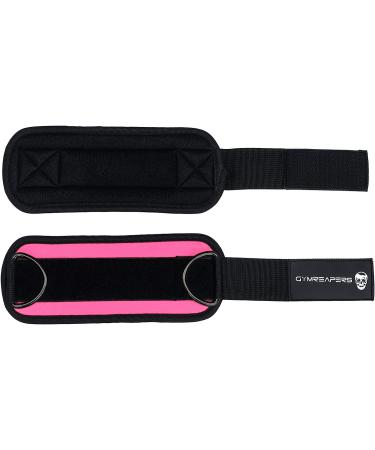 Ankle Straps for Cable Machine - Adjustable Leg Straps for Glute Workouts - Pink Pair - Buy Online on GoSupps.com