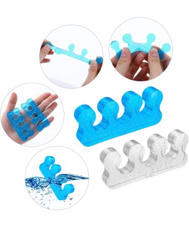 2 Pairs Sibba Gel Toe Separators for Overlapping Toes, Bunions, Hammer Toe - Foot Pain Relief | White/Blue - Buy Online on GoSupps.com
