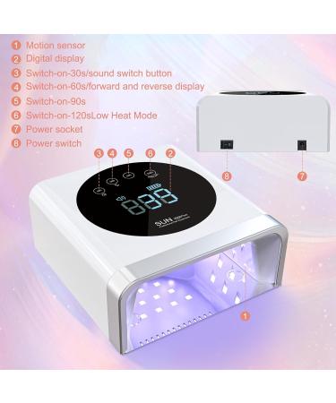 NAILGIRLS UV Led Nail Lamp Rechargeable Cordless 150W Nail Dryers for Gel and Regular Polish Nail Polish Curing Gel Led Dryer with 4 Timer Setting Automatic Sensor Home Salon Use - Buy Online on GoSupps.com