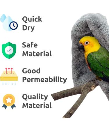 SIMENA Bird Buddy Fleece Blanket - Cozy Warmer & Cuddle Nest for Lovebirds, Parakeet Medium - Perfect for Cage or Hanging Toy - Buy Online on GoSupps.com