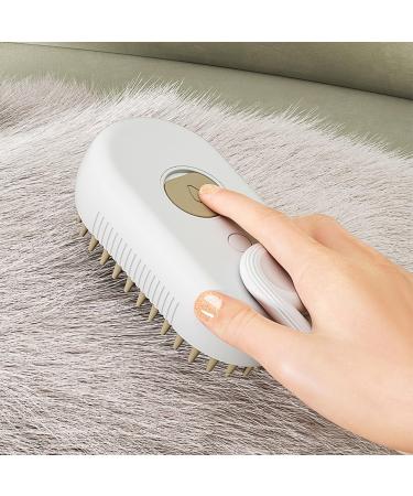 Feelsploh USB Rechargeable Spray Brush for Cats & Dogs - Electric Water Spray & Massage for Short-Haired Pets (White) - Buy Online on GoSupps.com