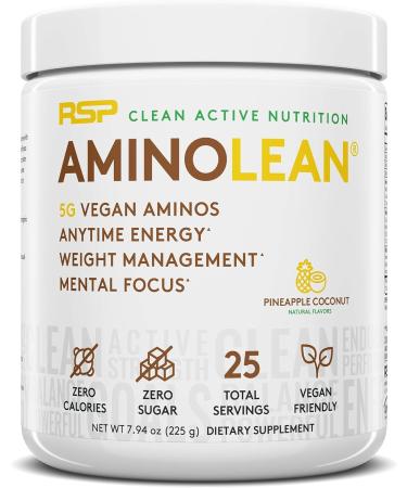 RSP NUTRITION Vegan AminoLean Pre Workout Energy (Pineapple Coconut 25 Servings) with TrueFit Protein Powder (Chocolate 2 LB) - Buy Online on GoSupps.com