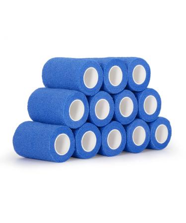 12 Roll self -adhering bandage Cohesive 7.5cm x 4.5m self -adhesive bandage adhesive bandage elastic bandage for first aid finger hand fixing association pet vet wrap cohesive paving association (blue) - Buy Online on GoSupps.com