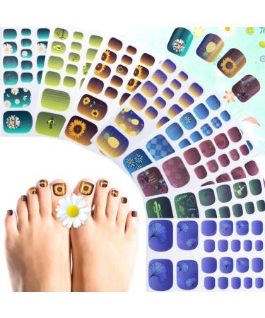 Toenail Polish Stickers, Self Adhesive Nail Art Stickers Color Adhesive Manicure Wraps Decals Tips Self-Adhesive Nail Polish Wraps Color 03