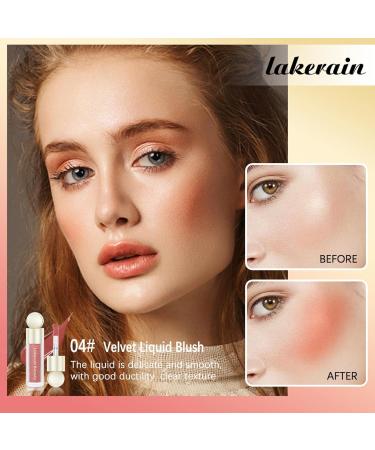 Liquid Blush Makeup - Long Lasting Blush Liquid for Cheeks Lightweight Soft Cream Blush Makeup Matte Blush and Lip Paint Velvet Mousse Texture Cle-ca 4# - Buy Online on GoSupps.com