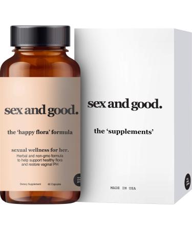 sex and good Vaginal Health Supplements Probiotics and Herbal Supplements for Feminine Hygiene and Care Provides Vaginal Health Support Plant Based Non GMO Made in USA 60 Capsules