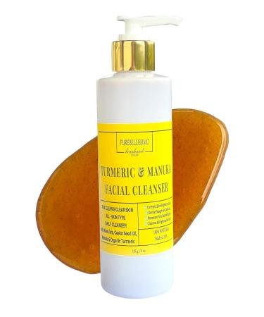 Turmeric Manuka Facial Cleanser - All Natural Daily Face Wash for All Skin Types | Aloe Vera & Organic Turmeric | 240ml - Buy Online on GoSupps.com