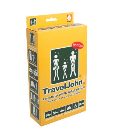 Travel John Resealable Disposable Urinal Bags (TJ1N) - 6 Pack