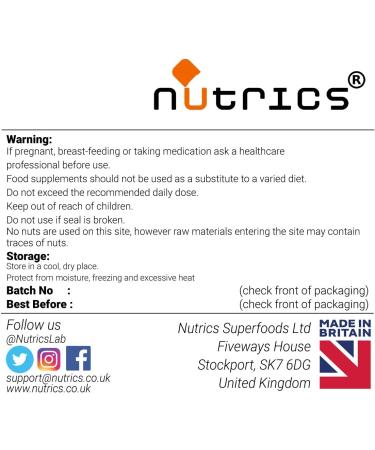 Nutrics NAC N Acetyl Cysteine 850mg 90 Capsules - Vegan Vegetarian Halal Kosher - 1 Month Supply - Buy Online on GoSupps.com