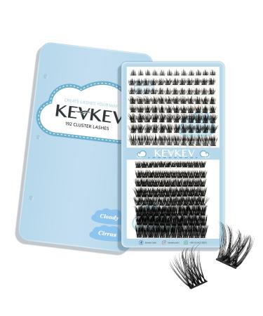 KevKev Lash Clusters 192 Pcs Individual Lashes Cluster Lashes Mixed Styles DIY Lash Extensions Eyelash Clusters Thin Band & Soft Lashes that Look Like Eyelash Extensions(Cloudy & Cirrus C-8-16mix) C-Mix (8-16mm) Cloudy & Cirrus