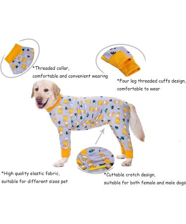 Buy Bt B r Big Dog Clothing - Elastic Pet Onesie for Joint Protection | Anti-Hair Anti-Licking Wound Protection Pajamas for Medium & Large Dogs (XL Gray Giraffe) - Buy Online on GoSupps.com