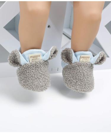 LACOFIA Baby Winter Warm Booties - Anti-Slip Soft Sole, Gray, 12-18 Months - Buy Online on GoSupps.com