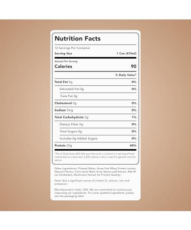 Clean Simple Eats Clear Protein Water, 20G Grass Fed Whey Protein, Ultra Filtered, Light & Refreshing Beverage, Low Lactose, No Artificial Ingredients, Coconut Cr me Flavor, 16 Oz Cans, 12 Pack Coconut Cr me 16 Fl Oz (Pack  - Buy Online on GoSupps.com