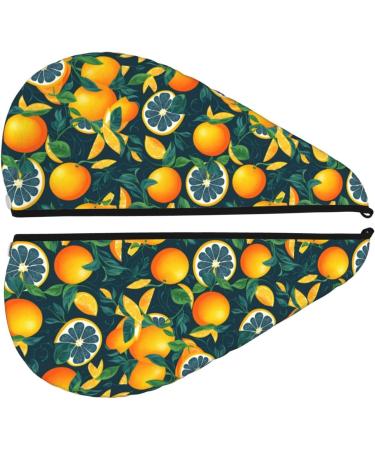 Hair Towel Wrap - Quick Drying Hair Turban with Button | Fresh Orange Hair Drying Towel - Buy Online on GoSupps.com