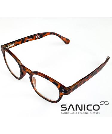 Sanico Fashionable Reading Glasses - Turtle 3.0 Diopter Unisex Lightweight Designer Eyewear for Men & Women - Visual Aid & Optical Reading Help - Buy Online on GoSupps.com