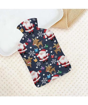 Santa Claus Elk Hot Water Bottle with Plush Cover - Cozy Hand Warmer for Adults & Kids (26.5x15.3cm) | Shop Now for International Shipping! - Buy Online on GoSupps.com