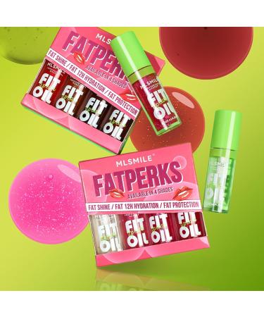 Hydrating Lip Gloss & Lip Oil Gift Set | Nourishing Tinted Lip Care for Smooth Glossy Finish B Lip Oil #025 - Buy Online on GoSupps.com