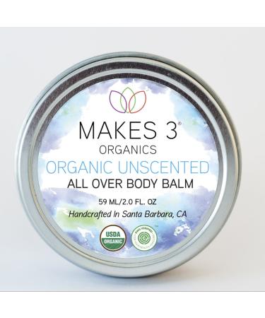 Makes 3 Organics All Over Body Balm Unscented 2 Fluid Ounce