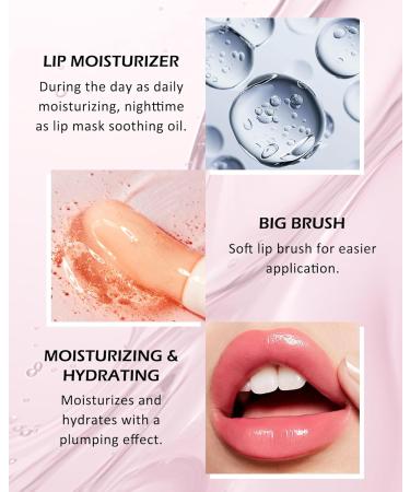 Lestpola Moisturizing Lip Comfort Gloss Lip Oil 2 pieces tinted lip oil lip gloss longlasting moisturizing lip care plumper nonsticky glossy lip tint flesh for women 01+02 - Buy Online on GoSupps.com