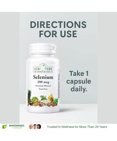 New Life Selenium 200mcg Essential Mineral 90 Veg Capsules - Buy Online on GoSupps.com