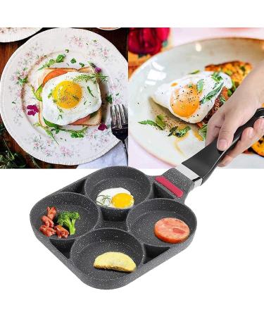 Oikabio Pancake Pan Eggs Pancake Frying Pan Non-Stick Fried Egg Burger Pan 4 Holes Crepe Pan for Breakfast Eggs Kitchen Utensils - Buy Online on GoSupps.com
