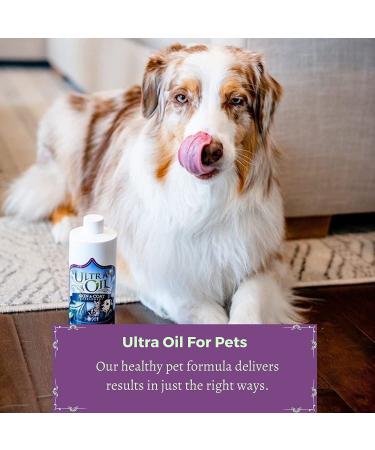 Ultra Oil Skin and Coat Supplement for Dogs & Cats | Hemp Seed, Flaxseed, Grape Seed & Fish Oil | Relief from Dry Itchy Skin, Dandruff, Allergies | 32oz - Buy Online on GoSupps.com