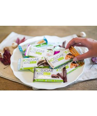 No Sugar Keto Bar Snack - Low Carb No Sugar Keto Snack Food with Keto Friendly Macros (24 x 1.41oz Bars Peanut Butter) Peanut Butter 12 count (Pack of 1) - Buy Online on GoSupps.com