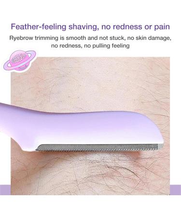 AIBYKS Eyebrow Razor Set - 5 PCs Portable Facial Hair Removal Tools - Purple Eyebrow Trimmer for Dermaplaning - Buy Online on GoSupps.com