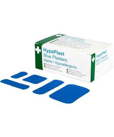 HypaClens Saline Eye Wash Pods (Pack of 25) & HypaPlast Blue Catering Plasters Assorted (Pack of 100) Sterile Hypoallergenic One Size + Catering Plasters Single - Buy Online on GoSupps.com