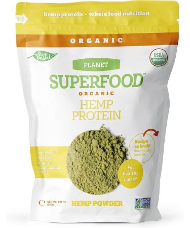 Organic Hemp Protein Powder for Smoothies & Shakes - Vegan Omega Superfood - 280g Unflavoured Pack - Buy Online on GoSupps.com