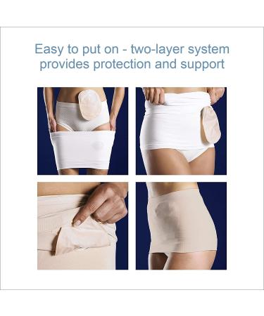 Corsinel Stomasafe Plus Belly Bandage - Secure Stoma Bag Fixing | Elastic Support for Increased Activity | Black S/M - Buy Online on GoSupps.com