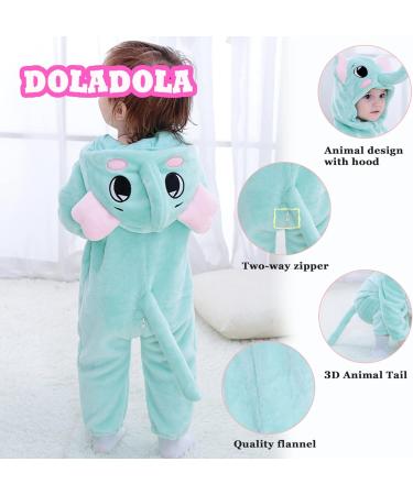 Doladola Baby Elephant Hooded Onesie | Newborn to 3.5 Years | Cartoon Animal Romper - Buy Online on GoSupps.com