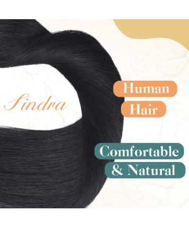 Sindra Black Wire Hair Extensions Real Human Hair 18 Inch 80g Black Hair Extensions Straight Silky Wire Hair Extensions Human Hair (#1-18inch) 18 Inch #1 - Buy Online on GoSupps.com