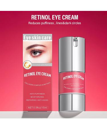 Retinol Eye Cream - Eye Cream for Dark Circles and Puffy Eyes - Retinol Eye Cream Anti Aging - Moisture Hydrate Plump Skin - Smooth Tender Firm Lift Elasticity - Fade Wrinkle Dullness Restore Radiance - Buy Online on GoSupps.com