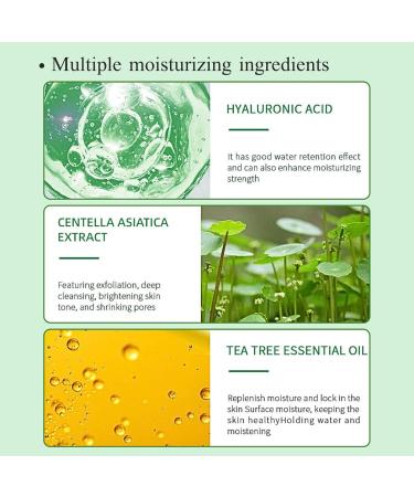 Acne Foaming Wash Acne Face Wash Gentle Face Wash for Acne Prone Skin Anti-Acne Facial Wash for Deep Pore Cleansing Tea Tree Oil Facial Cleanser with Hyaluronic Acid Deep Hydration - Buy Online on GoSupps.com