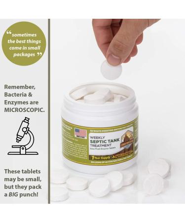 Septic Tank Treatment Tablets | 52 Weekly Fizz Tabs | 1 Year Supply | Safe for Plumbing | Natural & Effective - Buy Online on GoSupps.com