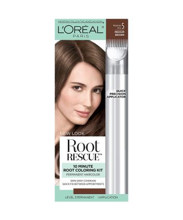 L'Oreal Root Rescue 10 Minute Root Coloring Kit 5 Medium Brown 1 Application