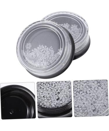 Mikinona 2 Boxes Nail Art Accessories Manicure Snowflakes Flakes Decor Snowflake Nail Art Snowflake Sequins Nail Art Supplies Artificial Flake Beads 3d Christmas Adhesive Tape White - Buy Online on GoSupps.com