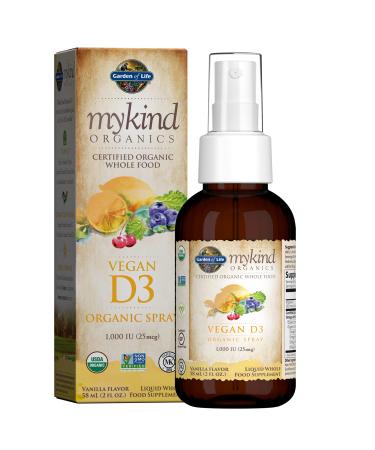 Garden of Life MyKind Organics Vegan D3 Organic Spray Vanilla 1000 IU 2 oz (58 ml)