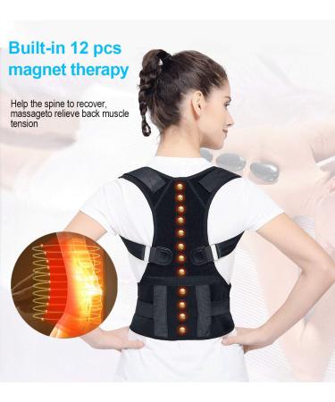 Magnetic Therapy Posture Support | Adjustable Back Straightener for Pain Relief | Humpback Correction Belt for Men & Women (L - Buy Online on GoSupps.com