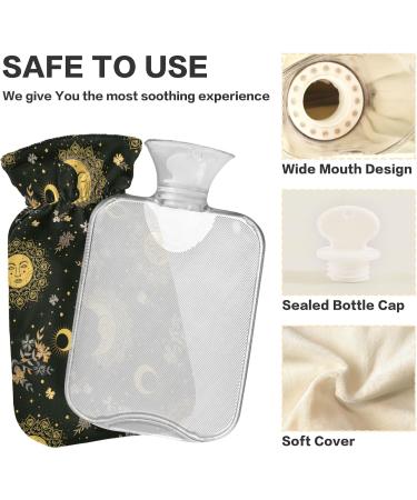 Bohemian Sun Moon Hot Water Bottle 1L | Pain Relief & Cramps | BPA Free Cover - Buy Online on GoSupps.com