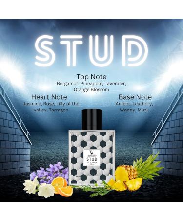 Ramsons - STUD Eau De Parfum 100 ML | Perfume For Men | TN - Bergamot Pineapple Lavender Orange Blossom | MN - Jasmine Rose Lilly of the valley Tarragon | BN - Amber Leathery Woody Musk - Buy Online on GoSupps.com