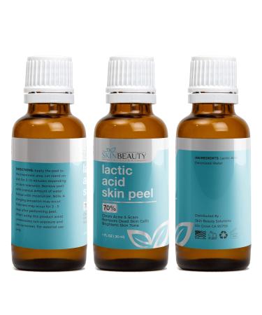 LACTIC Acid 70% Skin Peel - AHA for Wrinkles Dry Skin Uneven Tone & Melasma - 1oz/30ml | International Shipping - Buy Online on GoSupps.com