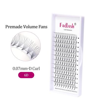 Volume Eyelashes 6D 0.07mm D Curl 13mm - Premade Russian Lash Extensions for Stunning Looks - Buy Online on GoSupps.com